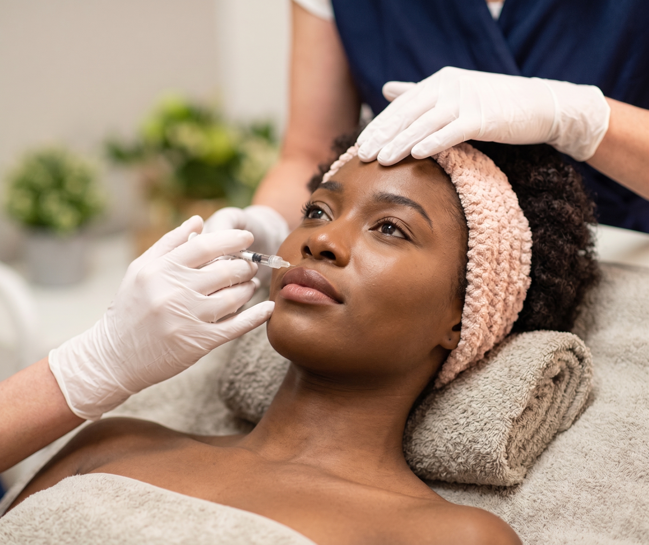 Refined facial contour and jawline after physician-guided care