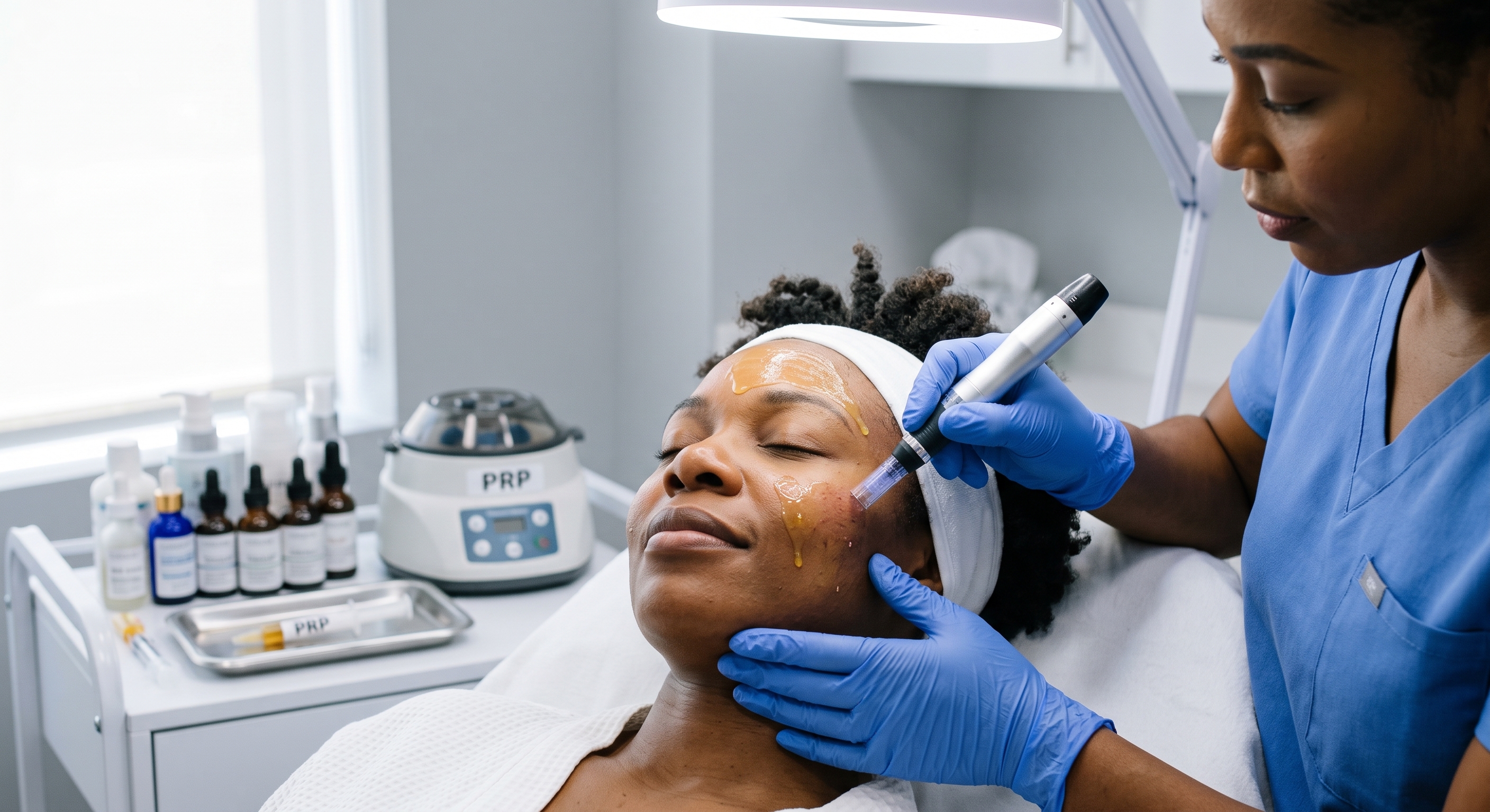 Microneedling with PRP treatment